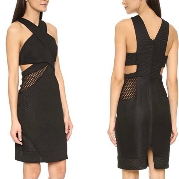 Kendall & Kylie Dresses & Skirts - NWOT Kendall & Kylie Women’s Black Jana Mesh Spliced Midi Dress Size Small